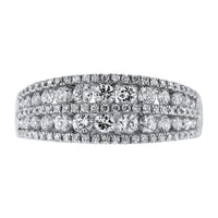 18kt White Gold Diamond Wedding Band 1.10ct Diamonds R08037-1