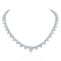 Graduated Heart Shape Diamond Necklace