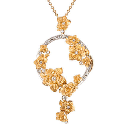 Carrera y Carrera Emperatriz Pendants 18K White gold & 18K Yellow Gold & Diamonds