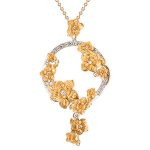 Carrera y Carrera Emperatriz Pendants 18K White gold & 18K Yellow Gold & Diamonds