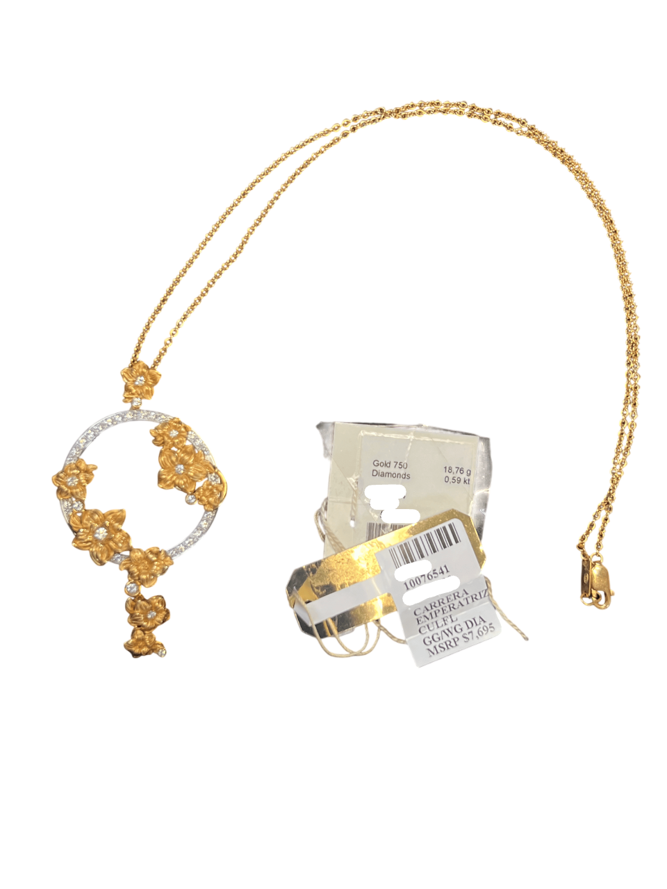 Carrera y Carrera Emperatriz Pendants 18K White gold & 18K Yellow Gold & Diamonds