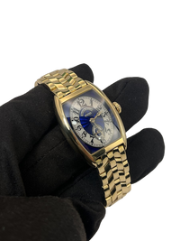 Franck Muller Cintree Curvex Chronometro Lady Blue Dial 18K Yellow Gold Ladies Watch