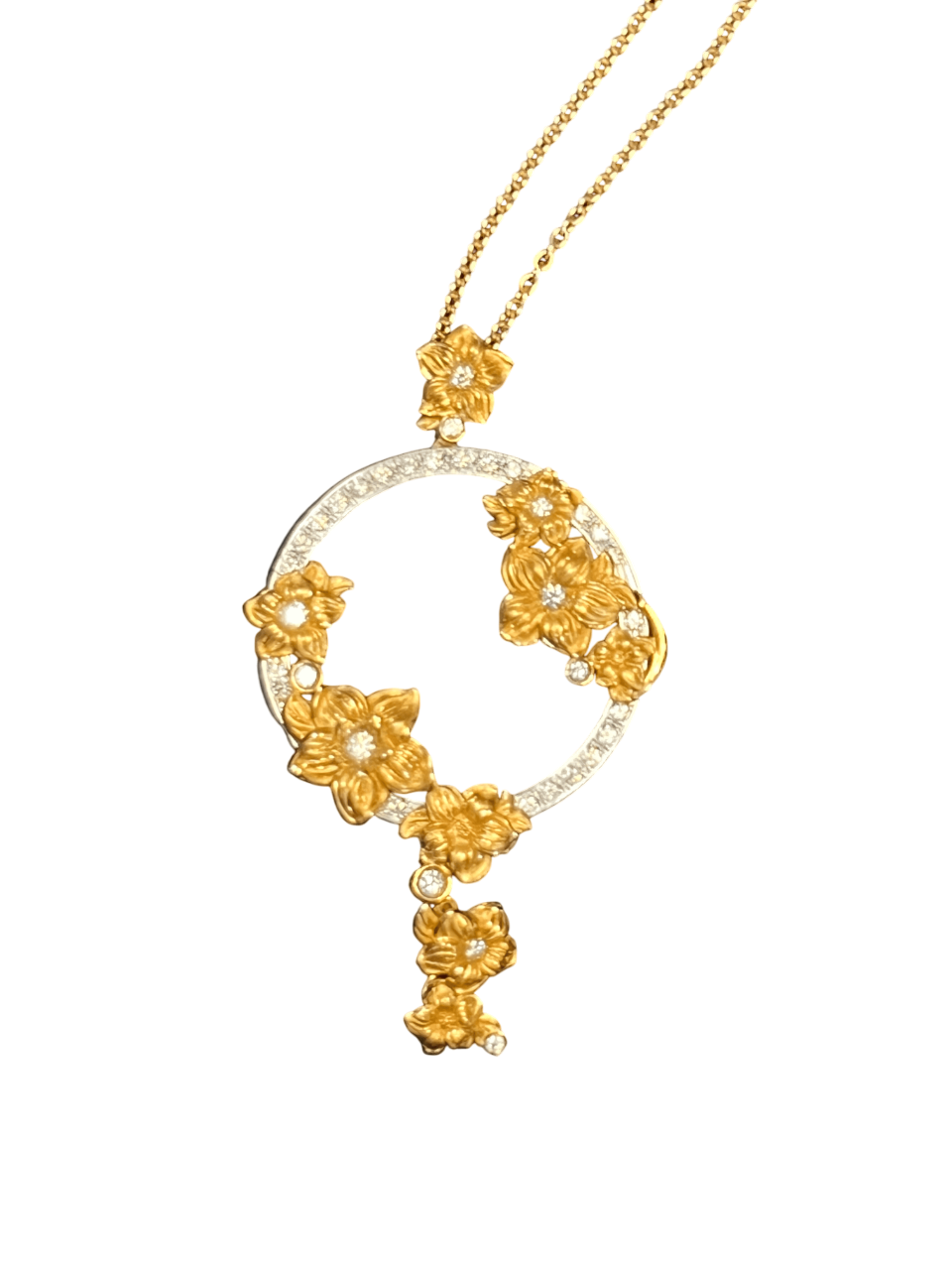Carrera y Carrera Emperatriz Pendants 18K White gold & 18K Yellow Gold & Diamonds