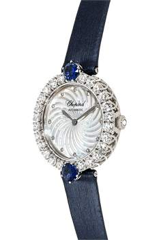 Chopard L'Heure du Diamant 18K White Gold & Diamonds & Sapphires Lady's Watch