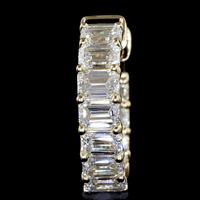 2 Carat Lab Grown Huggie Earrings in Yellow Gold