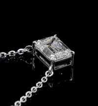 2.1 Carat Emerald Lab Grown Diamond Necklace