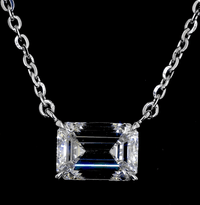 2.1 Carat Emerald Lab Grown Diamond Necklace