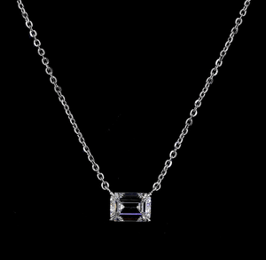 2.1 Carat Emerald Lab Grown Diamond Necklace