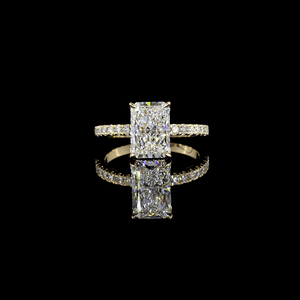 2.3 Carat Radiant Shape Hidden Halo Lab Grown Diamond Ring