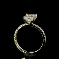 2.3 Carat Radiant Shape Hidden Halo Lab Grown Diamond Ring