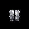 2.5 Carat Emerald Lab Grown Diamond Stud Earrings