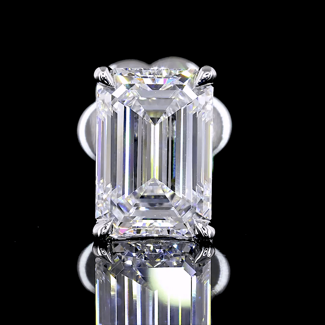 2.5 Carat Emerald Lab Grown Diamond Stud Earrings