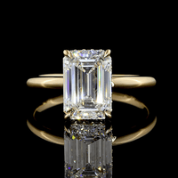 2.7 Carat Emerald Lab Grown Diamond Ring