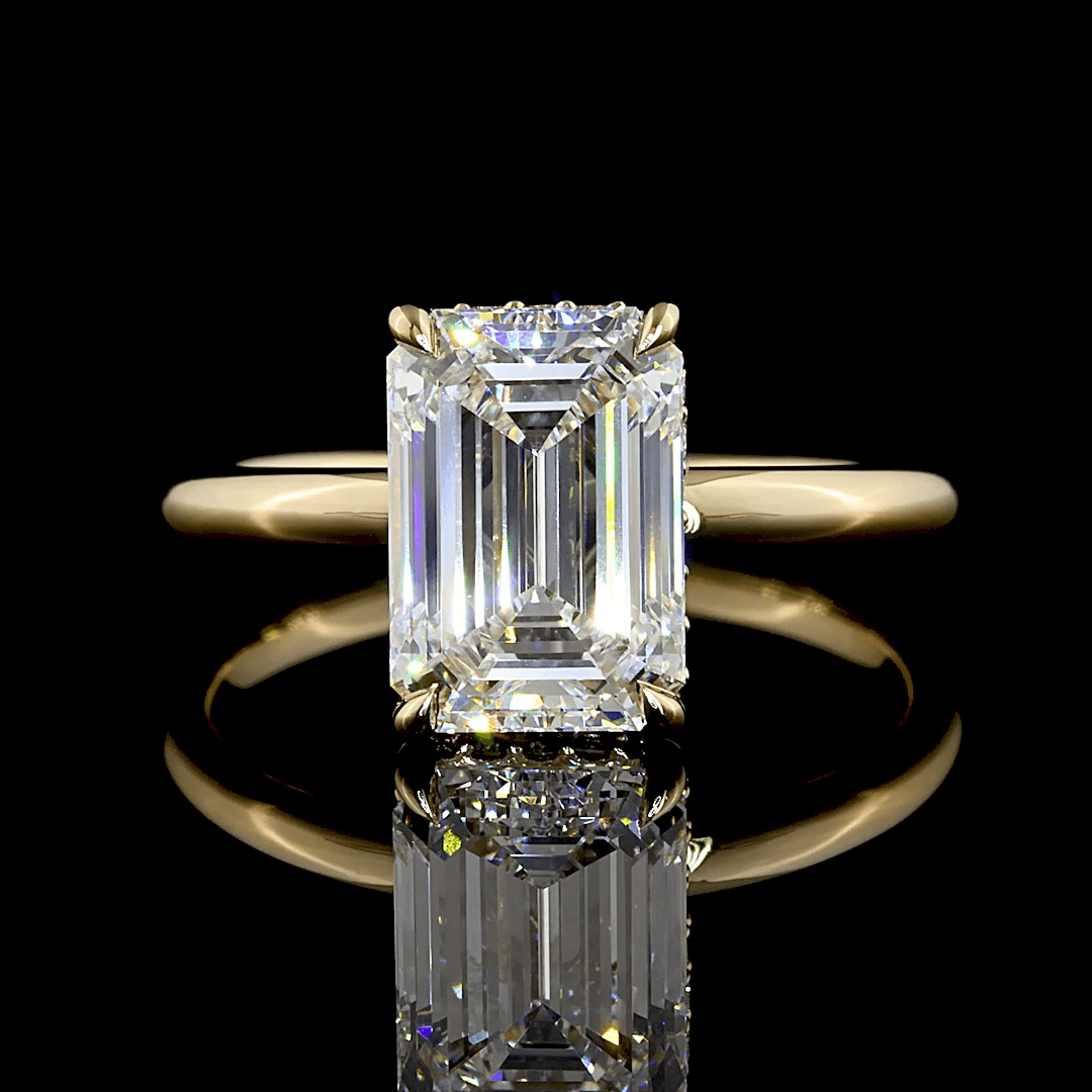 2.7 Carat Emerald Lab Grown Diamond Ring