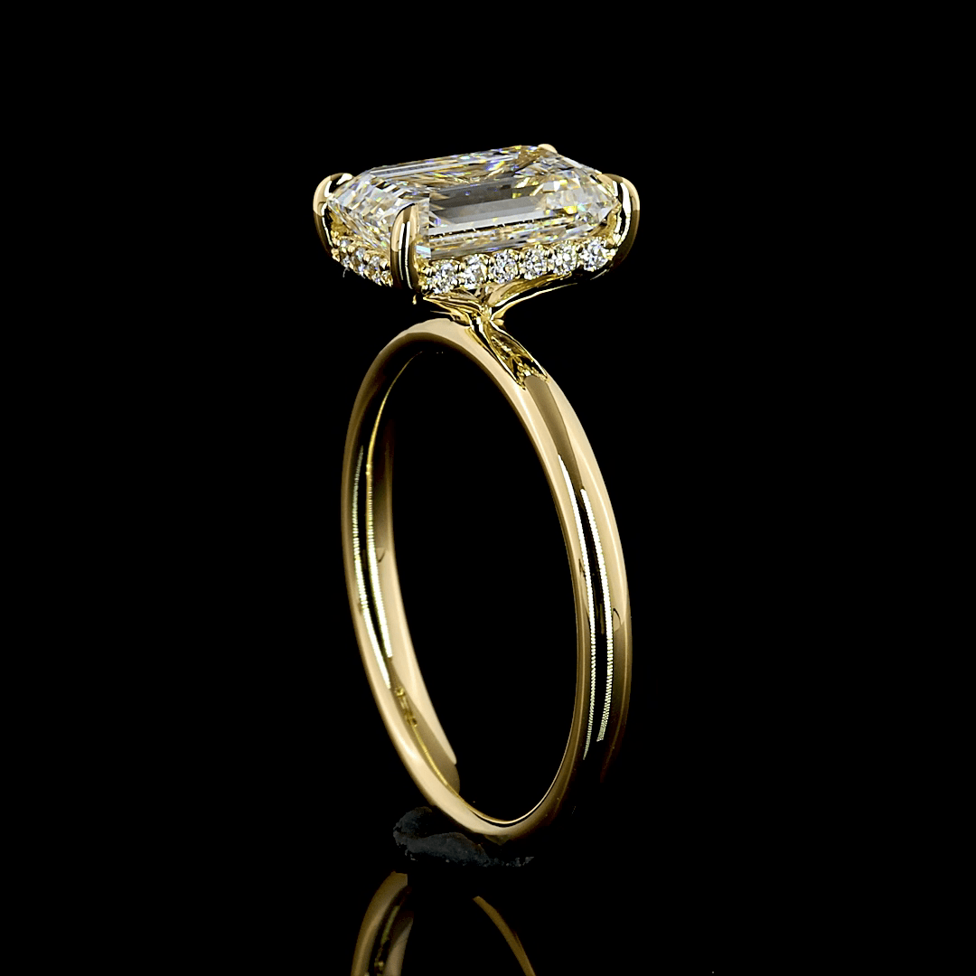2.7 Carat Emerald Lab Grown Diamond Ring