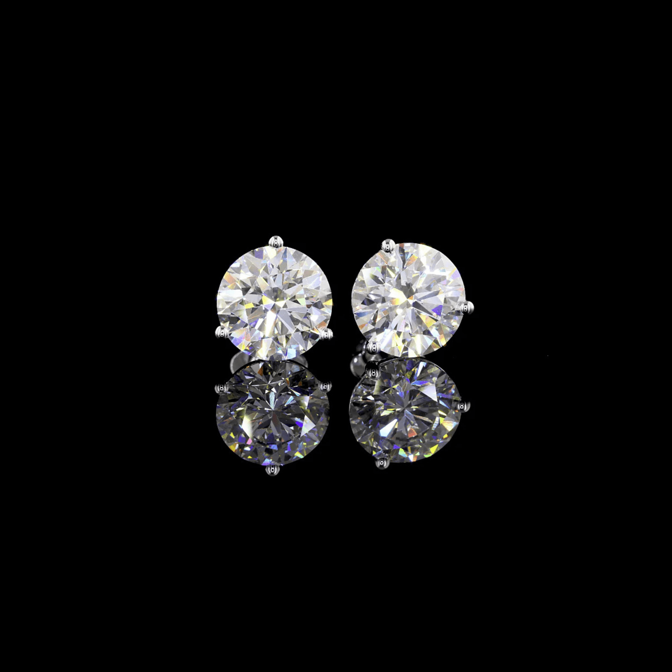 2 Carat Lab Grown Diamond Stud Earrings
