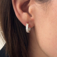 2 Carat Lab Grown Huggie Earrings in Yellow Gold