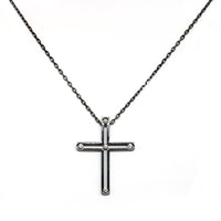 Damiani Black Cross Pendant With 18K Gold And Diamonds