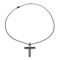 Damiani Black Cross Pendant With 18K Gold And Diamonds