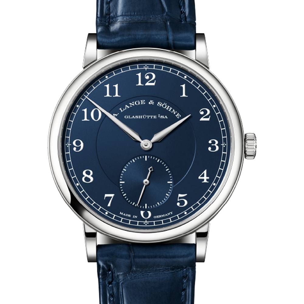2025 Model A. Lange & Söhne 1815 34mm - Ref: 220.028 Blue Dial in 18k White Gold Case, Blue Alligator Leather