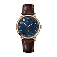 2025 Model A. Lange & Söhne 1815 34mm - Ref: 220.037 Blue Dial in 18k Rose Gold Case, Brown Alligator Leather