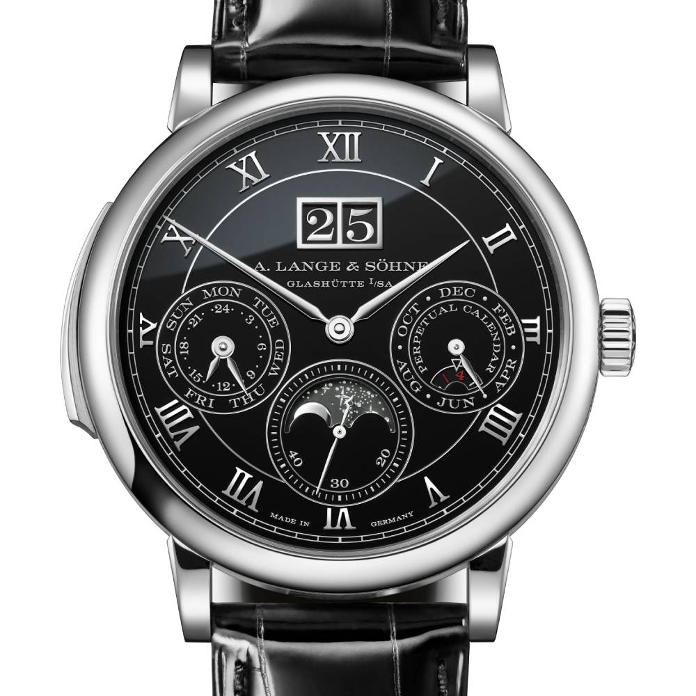 2025 Model A. Lange & Söhne Minute Repeater Perpetual 40mm - Ref: 607.091FE Black Dial in Platinum Case, Black Alligator Leather