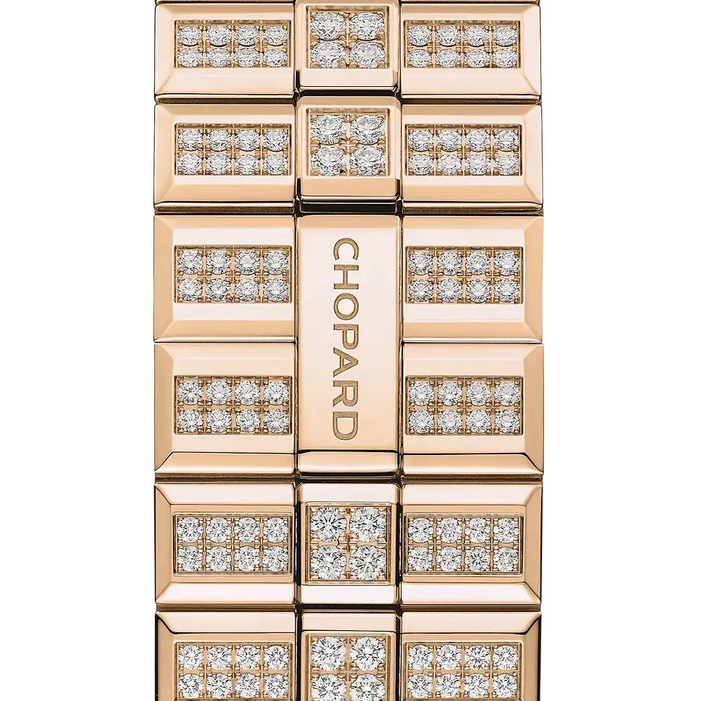 2025 Model Chopard Alpine Eagle 33 Frozen 33mm Watch - Ref: 295384-5005 - Diamond Dial in 18k Rose Gold Bracelet