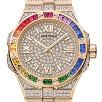 2025 Model Chopard Alpine Eagle 33 Frozen 33mm Watch - Ref: 295384-5005 - Diamond Dial in 18k Rose Gold Bracelet