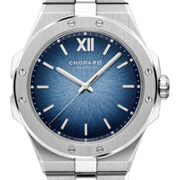 2025 Model Chopard Alpine Eagle 41mm Watch - Ref: 295396-9001 - Blue Dial in Platinum Case, Platinum Bracelet