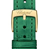 2025 Model Chopard Happy Sport 33 mm Watch - Ref: 275378-0001 - Malachite Green Dial in 18k Yellow Gold Case, Green Leather Strap