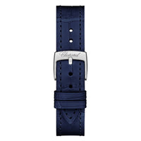 2025 Model Chopard Happy Sport 33 mm Watch - Ref: 275378-1003 - Blue Roman Dial in 18k White Gold Case, Blue Leather