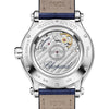 2025 Model Chopard Happy Sport 33 mm Watch - Ref: 275378-1003 - Blue Roman Dial in 18k White Gold Case, Blue Leather
