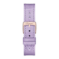 2025 Model Chopard Happy Sport 33 mm Watch - Ref: 275378-5010 - Lepidolite Violet Dial in 18k Rose Gold Case, Violet Leather Strap
