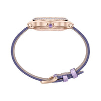 2025 Model Chopard Happy Sport 33 mm Watch - Ref: 275378-5010 - Lepidolite Violet Dial in 18k Rose Gold Case, Violet Leather Strap