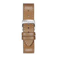 2025 Model Chopard Happy Sport 36 mm Watch - Ref: 278559-6028 -  Khaki Green Dial in  18k Rose Gold and Stainless Steel Case, Brown Calfskin Leather