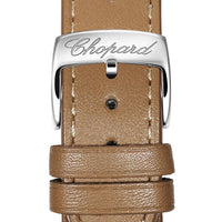2025 Model Chopard Happy Sport 36 mm Watch - Ref: 278559-6028 -  Khaki Green Dial in  18k Rose Gold and Stainless Steel Case, Brown Calfskin Leather