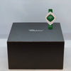 2025 Model Chopard L'Heure Du Diamant Cushion 36 mm Watch - Ref: 13A196-5500 - Green Dial in 18k Rose Gold Case, Green Leather Strap