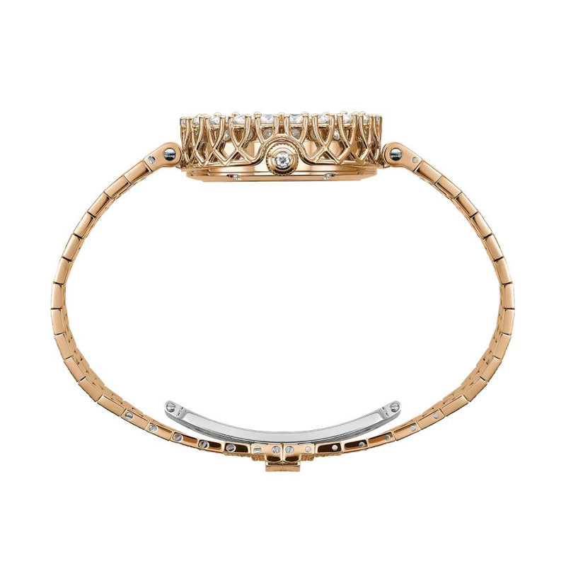 2025 Model Chopard L'Heure Du Diamant Round 26 mm Watch - Ref: 10A178-5311 - Green Dial in 18k Rose Gold Bracelet