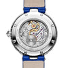 2025 Model Chopard L'Heure Du Diamant Round 26 mm Watch - Ref: 13A178-1312 - Blue Dial in 18k White Gold Case, Blue Leather Strap
