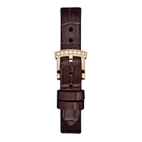 2025 Model Chopard L'Heure Du Diamant Round 26 mm Watch - Ref: 13A178-5313 - Brown Dial in 18k Rose Gold Case, Brown Leather