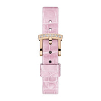 2025 Model Chopard L'Heure Du Diamant Round 26 mm Watch - Ref: 13A178-5319 -  Pink Opal Dial in 18k Rose Gold Case, Pink Leather Strap