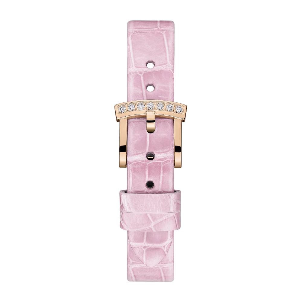 2025 Model Chopard L'Heure Du Diamant Round 26 mm Watch - Ref: 13A178-5319 -  Pink Opal Dial in 18k Rose Gold Case, Pink Leather Strap