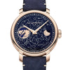 2025 Model Chopard L.U.C Heritage EHG Moon 122 44mm Watch - Ref: 161988-5001 - Blue Aventurine Dial in 18k Rose Gold Case, Blue Calfskin Strap