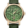 2025 Model Chopard L.U.C Quattro Spirit 25 Straw Marquetry Edition 39mm Watch - Ref: 161977-5009 - Green Dial in 18k Yellow Gold Case, Green Leather Strap