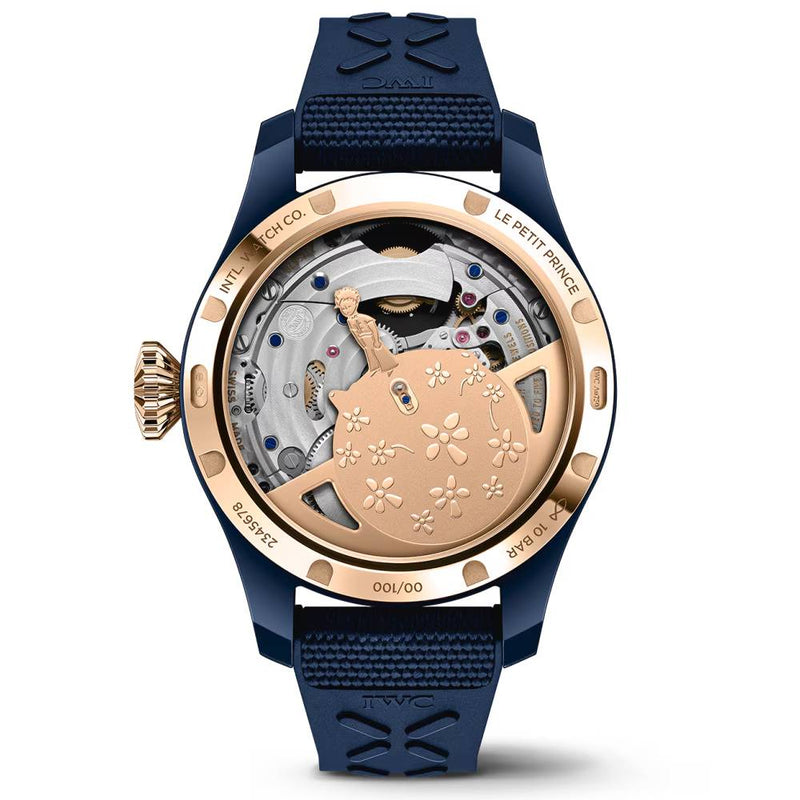 2025 Model IWC Big Pilot’s Perpetual Calendar Tourbillon Le Petit Prince 46mm - Ref: IW504901 Blue Dial in Ceramic Case, Blue Rubber