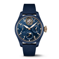 2025 Model IWC Big Pilot’s Perpetual Calendar Tourbillon Le Petit Prince 46mm - Ref: IW504901 Blue Dial in Ceramic Case, Blue Rubber