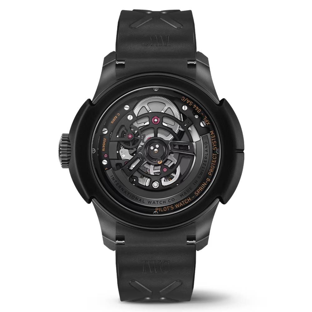 2025 Model IWC Big Pilot’s Watch Shock Absorber Tourbillon Skeleton XPL 44mm - Ref: IW357701 Black Dial in Ceratanium Case, Black Rubber