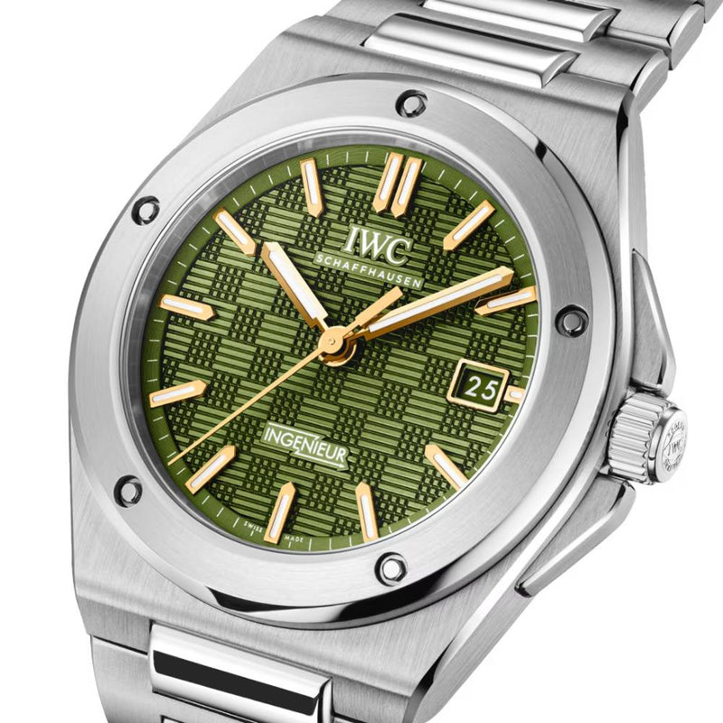 2025 Model IWC Ingenieur Automatic 40mm - Ref: IW328908 Green Dial in Stainless Steel Case