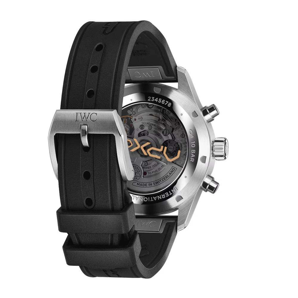 2025 Model IWC Pilot’s Chronograph APXGP 41mm - Ref: IW378009 Black Dial in Stainless Steel Case, Black Rubber