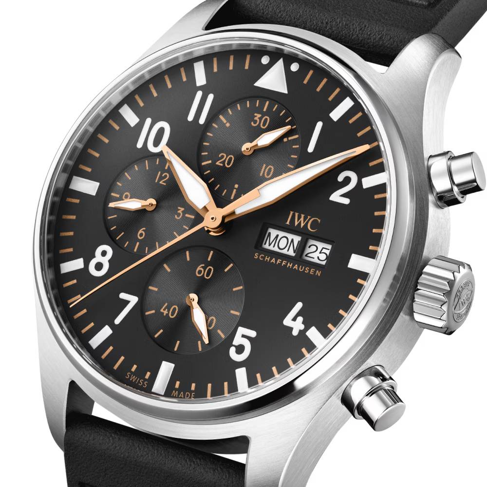 2025 Model IWC Pilot’s Chronograph APXGP 41mm - Ref: IW378009 Black Dial in Stainless Steel Case, Black Rubber
